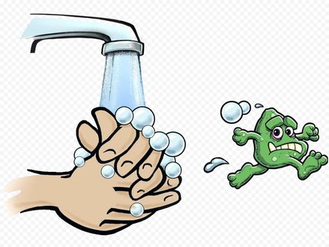 Hands Cartoon, Kids Hygiene, Wash Hands Sign, Hand Washing Poster, Hand Clipart, Food Handling, Washing Hands, Hygienic Food, Hand Hygiene