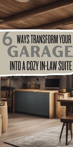 Discover how to turn your garage into a cozy in-law suite with these 6 inspiring conversions! Explore ideas for converting your garage into a functional living space for loved ones. Make the most of your home's potential with these in-law suite garage transformations. #GarageConversion #InLawSuite #CozyLiving #HomeAddition Garage Turned Into Living Space, Convert Garage To Room, Garage Room Conversion, Garage Conversion To Family Room, Garage House Ideas, Garage Conversion Granny Flat, Garage Bedroom Conversion, Garage Remodel Ideas, In Law Suite Addition