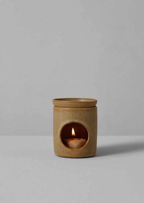 Rebecca Proctor Oil Burner | Ochre | TOAST Pottery Idea, Hand Dipped Candles, Candle Dipping, Ceramic Oil Burner, Essential Oil Burner, Blankets Soft, Bottle Covers, Pottery Projects, Brand Mood Board