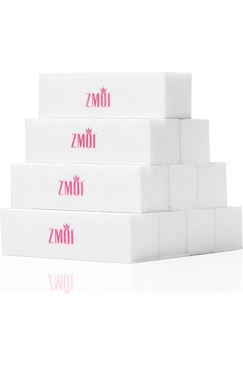 ZMOI Nail Buffer Blocks ¨C 10 PCS Natural &amp; Acrylic Nail Buffer ¨C 4-Way Medium Grit Buff Nail Block for Smooth Nails ¨C Easy to Use Nail Art Tips Tool ¨C Lightweight and Durable (White) Smooth Nails, Nails Boho, Natural Acrylic, Nail Buffer Block, Natural Acrylic Nails, Buff Nails, Nail Art Tips, Nail Buffer, Nail Art Hacks