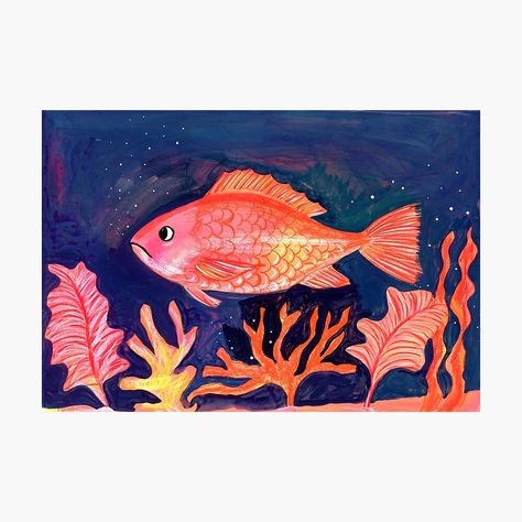 Get my art printed on awesome products. Support me at Redbubble #RBandME: https://www.redbubble.com/i/photographic-print/Red-Snapper-fish-in-the-Deep-Vibrant-Ocean-Art-by-Jemma-Jamie-Skidmor-by-clayhorsesillo/164411566.6Q0TX?asc=u Red Snapper Fish, Snapper Fish, The Deep Ocean, Dark Mysterious, Red Snapper, In The Deep, Vibrant Art, Ocean Art, Underwater World