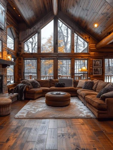 Modern Log Cabins, Cabin Aesthetic, Barn Style House Plans, Dream Cabin, Dream Life House, Cabin Home, Cabin House, Future House Ideas, Log Cabin Homes