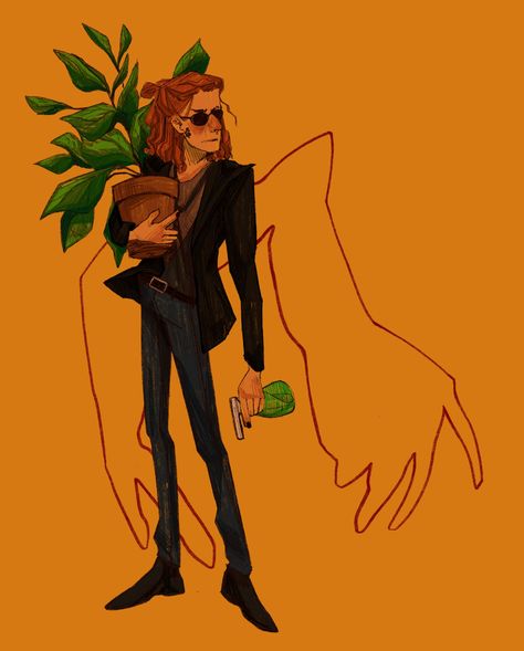 Crowley Plants, Good Omens Drawing, Good Omens Book, Terry Pratchett, Good Omens, Michael Sheen, Angels And Demons, Look At You, Serie Tv