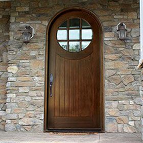 Round Top Door, Exterior Door Styles, Arched Interior, Door Sidelights, Laminated Veneer Lumber, Single Door Design, Ouzo, Barnwood Furniture, Wood Exterior Door