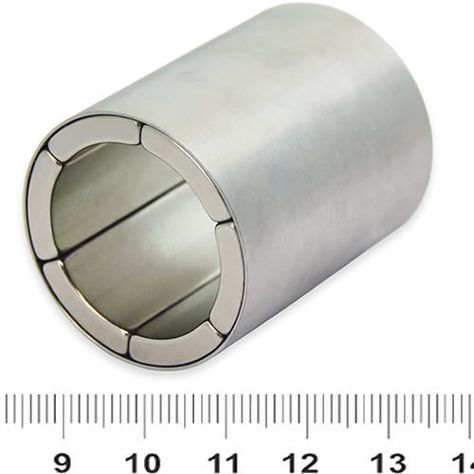 Cylinder Rotor NdFeB Magnetic Assembly N45, Radially Magnetised Segment Neodymium Halbach Array Magnetic Assemblies, Radial Ring Arc Cylindrical NdFeB Assembly, Magnetic Bearing Assembly for Stator Rotor, 40mm OD x 30mm ID x 50mm thick Radially magnetised magnets for motors and generators Magnetic Bearings, Diy Magnets, Generators, Ergonomic Mouse, Computer Mouse, Projects To Try, Magnets, Ring