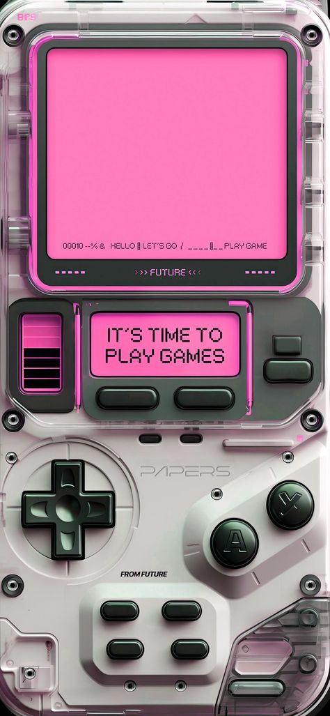 Pink Gameboy Wallpaper, Game Console Wallpaper, วอเปเปอร์ Iphone, Retro Phone Wallpaper, Gameboy Wallpaper, Games Background, Retro Games Wallpaper, Games Aesthetic, Tipografi 3d