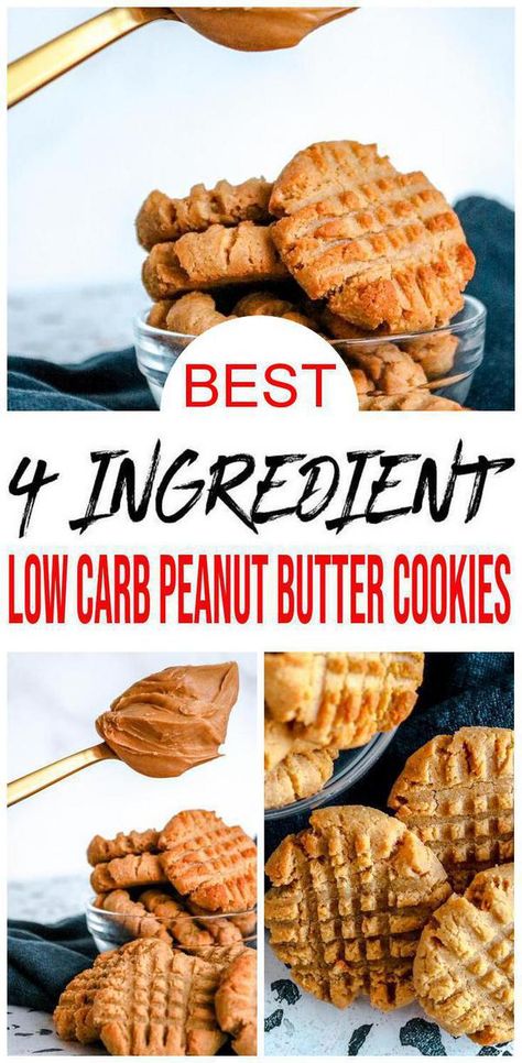 {Keto Cookies} BEST low carb 4 ingredient peanut butter cookie recipe. Tasty & delish gluten free cookie recipes to please any crowd. Gluten free 4 ingredient cookies w/ peanut butter & almond flour cookies for ketogenic diet. Gluten free baking w/ easy peanut butter cookies idea. Almond flour gluten free cookie recipe. Gluten free cookies for quick breakfast cookies, snacks, desserts or party food. Oven baked peanut butter cookies. Get ready to make best 4 ingredient peanut butter cookies Sugar Free Peanut Butter Cookies, Low Carb Peanut Butter Cookies, Butter Cookie Recipe Easy, Cookies Best, Gluten Free Peanut Butter Cookies, Butter Cookie Recipe, Keto Peanut Butter Cookies, Best Peanut Butter Cookies, Keto Cookie Recipes