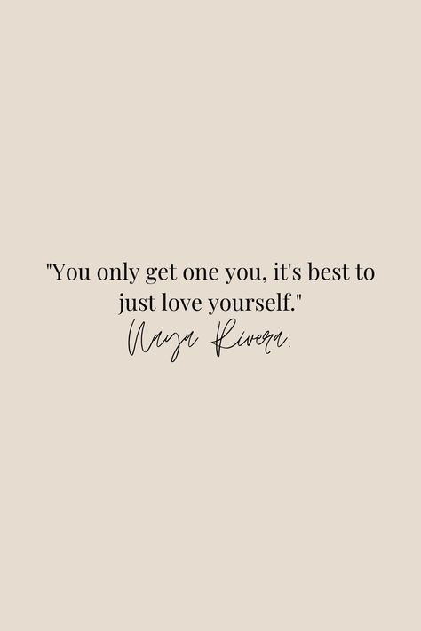 Just Love Yourself Quotes, Naya Rivera Tattoo, Naya Rivera Quotes, Naya Rivera Wallpaper, Meaning Quotes, Glee Quotes, Santana Lopez, Wow Words, Meant To Be Quotes