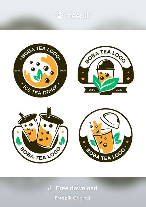 Cute Milktea Logo, Milktea Logo Design Ideas, Milk Tea Logo Design Ideas, Milktea Logo, Milk Tea Logo, Shake Logo, Bubble Tea Logo, Logo Drink, Bubble Tea Flavors