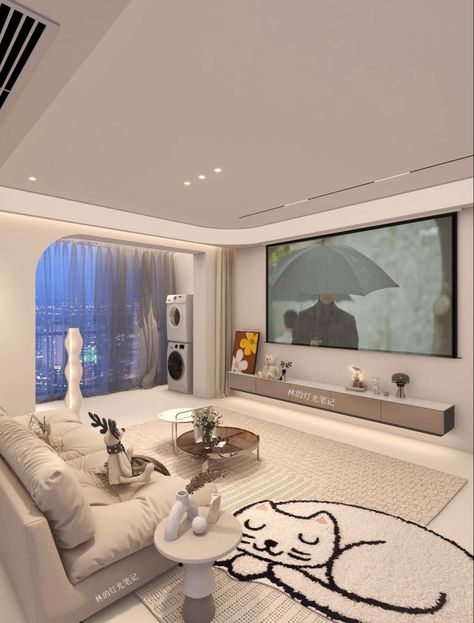 Living room interior design modern luxury K Drama Apartments, Korean Living Room Aesthetic Luxury, Penthouse Apartment Interior, Japan House Design, Aesthetic Apartment, Luxury Modern Homes, Dream Apartment Decor, Rich Home, Duplex House Design