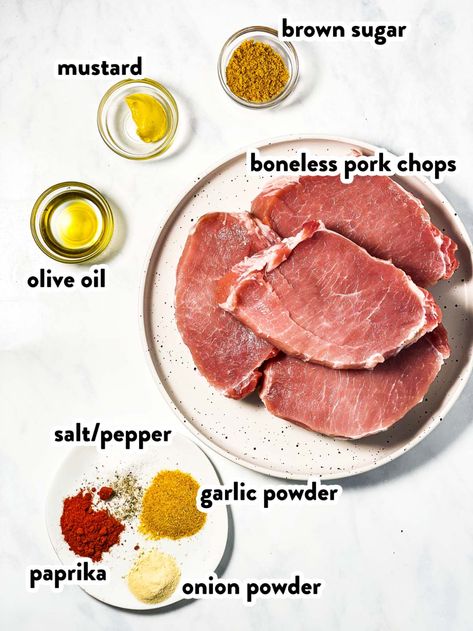 These Oven Baked Boneless Pork Chops are quick and easy to make, yet come out incredibly juicy and flavorful! After seasoning them, they roast in the oven to perfection. | #porkchops #dinner #dinnerideas #healthyfood #healthyrecipes #easyrecipes Oven Baked Boneless Pork Chops, Baked Boneless Pork Chop Recipes, Best Baked Pork Chops, Baked Boneless Pork Chops, Oven Pork Chops, Boneless Pork Chop Recipes, Easy Baked Pork Chops, Baked Pork Chops Oven, Easy Pork Chops