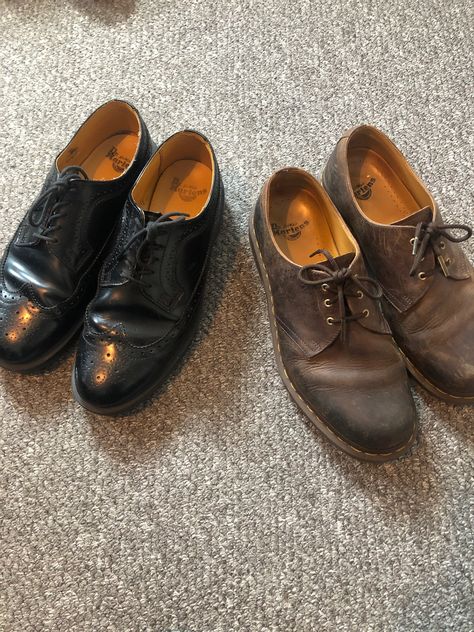 Dr marten Black Brogues Size 11, Dr marten Brown classics Size 11. Josh Doc Martens Dress Shoes, Dress Shoes Mens, Black Brogues, Brogues Men, Doc Marten, Dr Martens Black, Doc Martens, Monk Strap, Staple Pieces