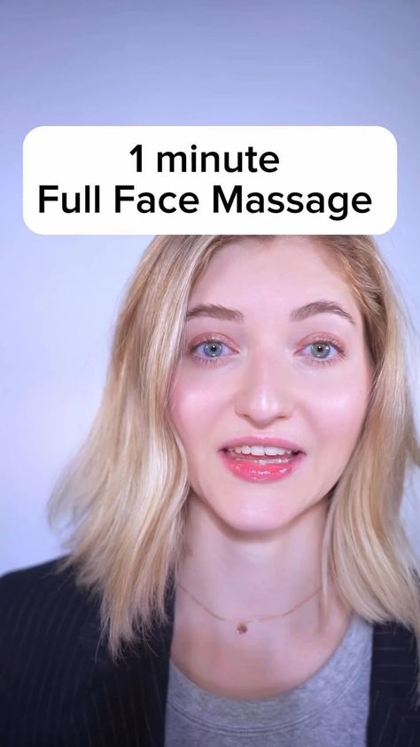 Apply your favorite moisturizer and follow along daily! ( Cc: - @valeriiaveksler ) #facemassage #faceyoga #facefitness #beautyroutine Face Massage Tutorial, Facial Massage Steps, Massage Routine, Facial Massage Techniques, Face Massage Techniques, Facial Routine Skincare, Tighten Facial Skin, Membentuk Alis, Facial Massage Routine