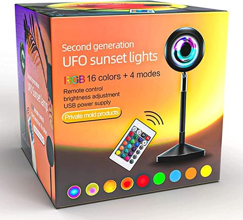 Sunset Light Projector, Lava Lamp For Kids, Lamp Sunset, Sunset Projection Lamp, Sunset Captions For Instagram, Led Lighting Diy, Projection Lamp, Sunset Lamp, Light Projector