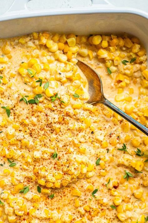 Parmesan Creamed Corn Recipe | So Much Food Cream Of Corn Recipe, Easy Vegetarian Sides, Bbq Side Dish Recipes, So Much Food, Creamed Corn Recipes, Creamy Parmesan Sauce, Thanksgiving 2024, Vegetarian Sides, Corn Recipe