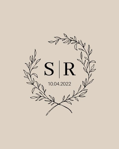 Wedding logo design with floral wreath and flower svg  Stunning wedding logo design with floral wreath and flower svg. Perfect for your wedding invitations, stationery, and other wedding-related projects. #weddinglogo #florallogo #wreathsvg . #Wedding_Gobo_Monogram #Wedding_Emblem_Design #Wedding_Initials_Logo #Initials_Logo_Letters Simple Wedding Crest Monogram, Ring Wedding Logo, Wedding Gobo Monogram, Wedding Emblem Design, Modern Wedding Logo, Wedding Initials Monogram, Initials Logo Letters, Wedding Initials Logo, Floral Wreath Svg