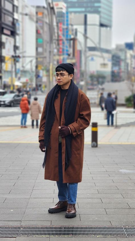 Japan OOTD Japan Outfit Autumn Men, Men Autumn Outfit, Japan Ootd, Japan Winter, Outfit Autumn, Japan Outfit, Fall Outfits Men, Japan Style, Japanese Men