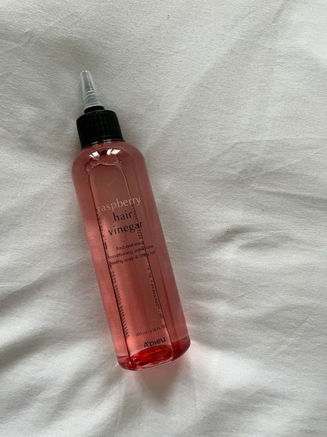 Raspberry Hair Vinegar will also be available for 20% OFF from November 10, 2023 to December 10, 2023! You've gotta check out hair vinegar. It's the ultimate hair vinegar for a healthy scalp. Say goodbye to frizz and hello to shiny healthy hair. It's a total game-changer for your haircare routine! Don't miss out on this, grab yours now and let your hair shine #YesStyle #YesStyleReview #A�PIEU #Raspberry #Hairvinegar #Haircare #waterconditioner #lowphbalance #healthyscalp A'pieu Raspberry Hair Vinegar, Raspberry Hair Vinegar, Hair Care Aesthetic Products, Haircare Products Aesthetic, Korean Hair Products, Hair Care Products Aesthetic, Raspberry Vinegar, Raspberry Hair, Korean Breakfast