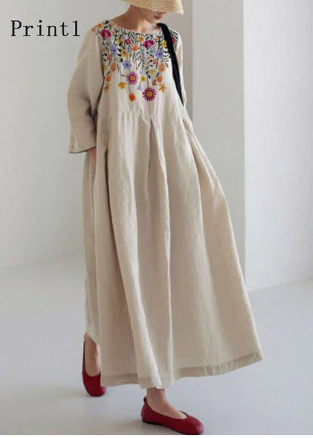 Pocket Dresses, Tulle Dresses, Long Linen Dress, Cotton Linen Dresses, Sweet Lady, Embroidered Tulle, Printed Cotton Dress, Sweetheart Dress, Loose Fitting Dresses