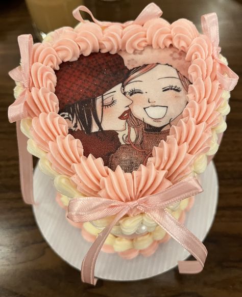 cute pink ribbon anime nana hachi cake tiered pinterest cake coquette Toro Inoue Cake, Nana Cake Anime, Nana Cute, Anime Nana, Honey And Clover, Eat Me Drink Me, Girly Birthday Party, Ribbon Cake, Anime Cake