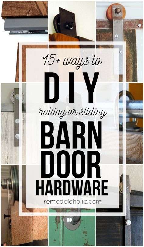 Remodelaholic | How to Make Bypass Closet Doors Into Sliding Faux Barn Doors Door Hardware Ideas, Hardware Ideas, Diy Barn Door Hardware, Barn Door Closet, Diy Barn, Rolling Door, Diy Barn Door, Doors And Hardware, Sliding Barn Door Hardware