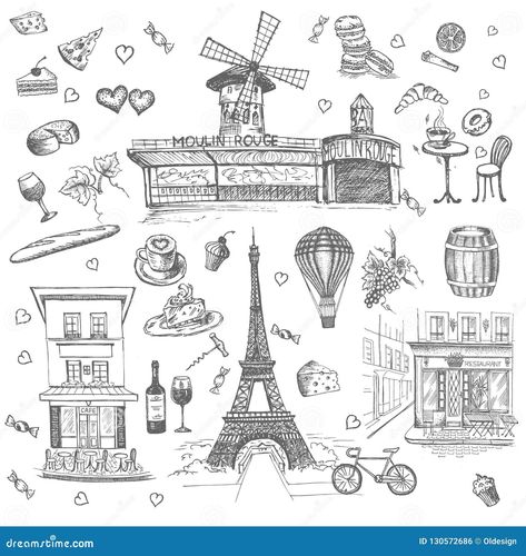 Set of Hand Drawn French Icons, Paris Sketch Illustration Stock Illustration - Illustration of heats, vintage: 130572686 Paris Sketch, Symbols Illustration, Doodle Icons, French Icons, Doodle Icon, Sketch Notes, Sketch Illustration, Editorial Illustration, Free Illustrations