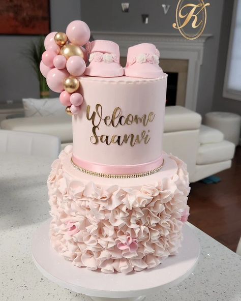 IG: Kddesign_decoration Akikah Decoration, Pink Baby Shower Cake, Elephant Baby Shower Cake, Cake Girl, Baby Shower Cakes Girl, Girl Cake, Baby Shower Cake, Elephant Baby Shower, Pink Baby Shower