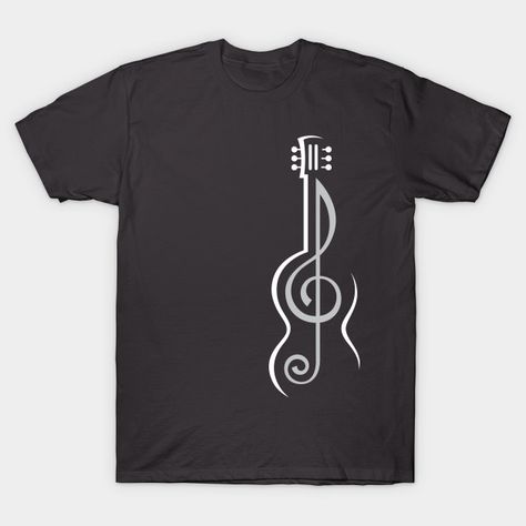 Notes Tattoo, Music Notes Tattoo, Guitar Lover, Kaos Oblong, Minimalist Music, Tshirt Painting, Note Tattoo, Fabric Painting On Clothes, Guitar Lovers