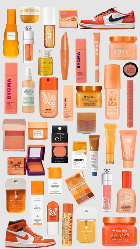 #orange#skincare#makeup#preepy🧡 Skincare Pictures, Orange Skincare, Orange Season, Christmas Lollipops, Orange Skin, Glow Recipe, Preppy Christmas, Pretty Skin Care, Pretty Skin