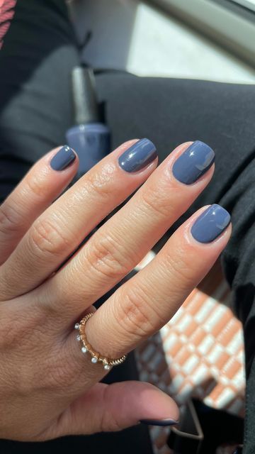 Less Is Norse Opi Dip, Cool Toned Blue Nails, Fall Nails Fair Skin, Fair Skin Nail Color, Less Is Norse Opi, Opi Less Is Norse, Nail Summer, Name Edit, Navy Nails