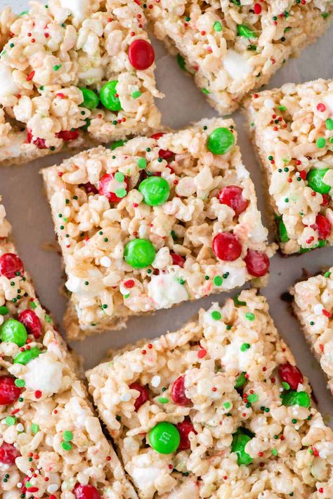 Christmas Rice Krispie Treats, Christmas Rice Krispies, Homemade Rice Krispies, Krispie Treats Christmas, Rice Krispie Treats Christmas, No Bake Christmas, Christmas Rice, Homemade Rice Krispies Treats, Christmas Appetizers Party