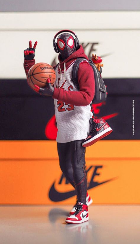 Spiderman Action Figure, Facebook Photo, Miles Spiderman, Image Spiderman, Iphone Wallpaper For Guys, Miles Morales Spiderman, Image Swag, Spiderman Pictures, Basketball Wallpaper