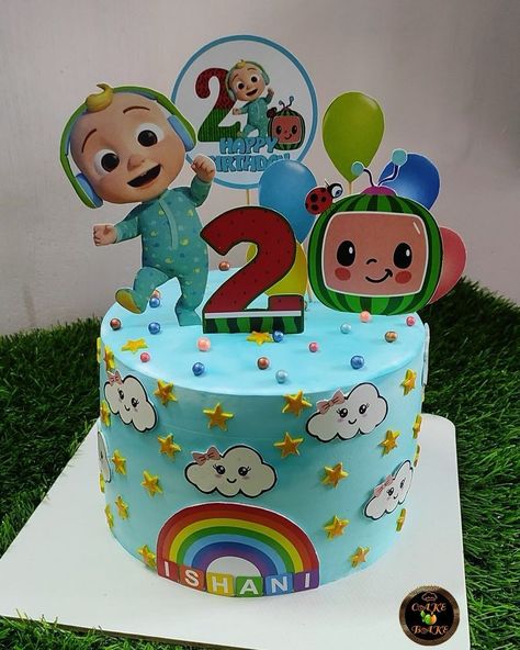 Simple Cocomelon Cake, Coco Melon Cake Ideas, Cocomelon Treats, Cocomelon Cake Design, Cocomelon Cake Ideas, Zoo Theme Birthday Cake, Coco Melon Cake, Cocomelon Theme Cake, Cocomelon Birthday Cake