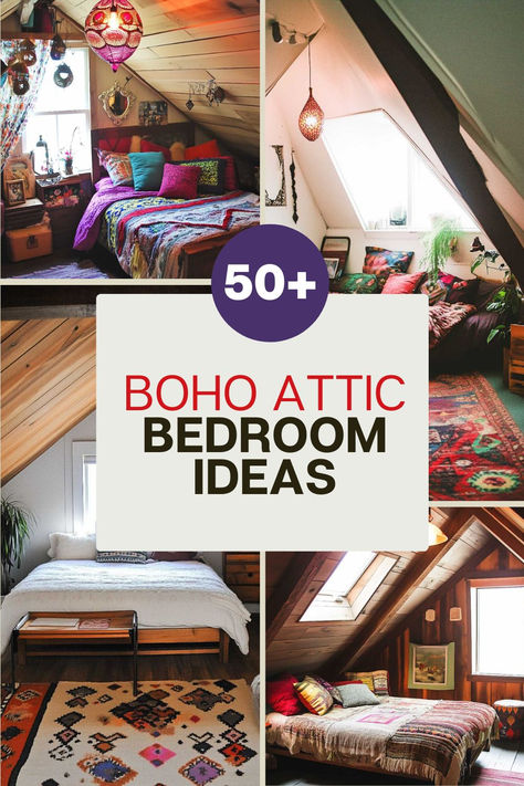 Turn your upper space into a serene retreat with boho attic bedroom ideas, featuring cozy attic spaces with slanted ceilings and natural eclectic touches. Get inspired by soothing earthy tones and unique boho decor to create a dreamy attic sanctuary. Save this pin and visit the article for even more inspiring images! Boho Bedroom Slanted Ceiling, Odd Shaped Bedroom Slanted Ceiling, Decorating Rooms With Slanted Ceilings, How To Style Slanted Ceilings, Farmhouse Bedroom With Slanted Ceiling, Room With Eaves Sloped Ceiling, Two Bedroom Attic Plans Layout, Attic Hallway Ideas, Angled Wall Decor Sloped Ceiling Bedroom