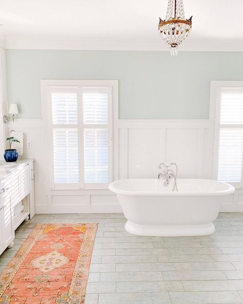 Pale Blue Paint Colors, Nordic Color Palette, Green Bathroom Paint, Coastal Blue Paint, Aqua Paint Colors, Blue Bathroom Paint, Blue Green Bathrooms, Sherwin Williams Sea Salt, Dark Blue Paint Color