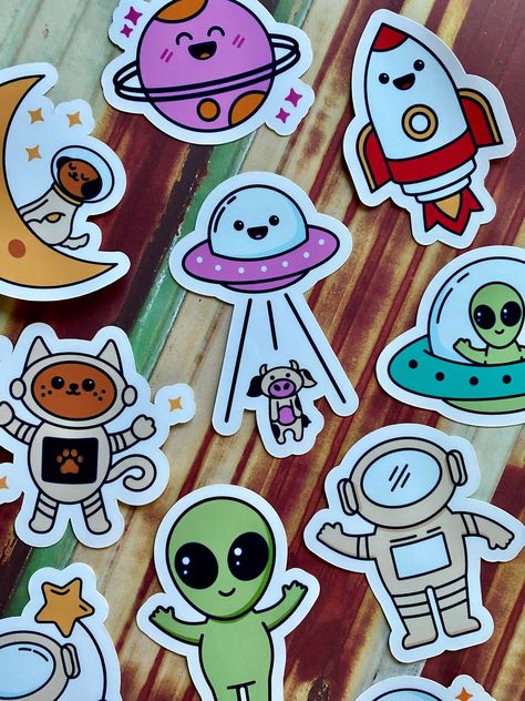 Excited to share the latest addition to my #etsy shop: Pack of 10 Waterproof Vinyl Galaxy Space Stickers, Science Sticker Pack, Journal Planner Laptop Tumbler Stickers https://etsy.me/41bPE36 #kidscrafts #sciencetech #yes #spacestickers #stickerpack #waterbottlesticker Galaxy Stickers Aesthetic, Home Made Stickers, Stickers Science, Galaxy Stickers, Space Stickers, Spongebob Drawings, Stickers Ideas, Science Stickers, Tumbler Stickers