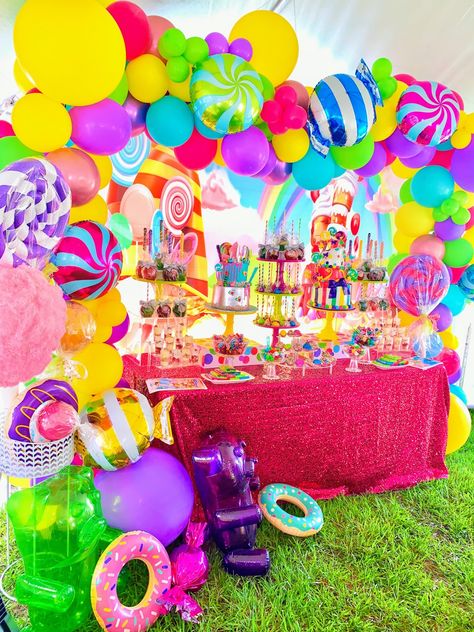 Candyland Themed Birthday Party | Decor Gallery Candyland Party Theme, Candy Party Ideas, Baby Shower Princess Theme, Candy Theme Birthday Party, Candy Land Party, Candyland Theme, Candy Themed Party, Candy Land Birthday, Candy Land Birthday Party