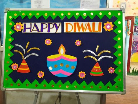 Deepavali Notice Board Decoration, Diwali Decoration At Preschool, Diwali Chart Ideas For School, Diwali Board Decoration Ideas, Diwali Decoration For Preschool, Diwali School Board Decoration, Diwali Bulletin Boards For School, Deepavali Decorations In School, Diwali Notice Board Decoration