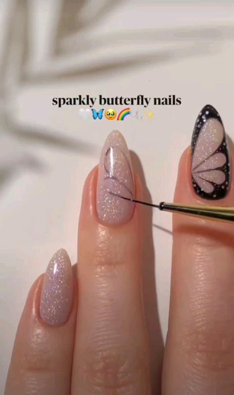 Embrace the magic of fluttering butterflies and sparkling glitter! These gorgeous butterfly nails are a perfect blend of elegance and whimsy, making your hands shine with a touch of rainbow✨🦋💅

#ButterflyNails #SparklyNails #GlitterNails #NailArt #NailInspo #ButterflyVibes #NailGoals #NailDesigns #SparkleAndShine #MagicalNails #FlutteringBeauty" Fluttering Butterflies, Butterfly Nails, Butterfly Nail, Sparkly Nails, Sparkles Glitter, Glitter Nails, Nail Inspo, Butterflies, The Magic