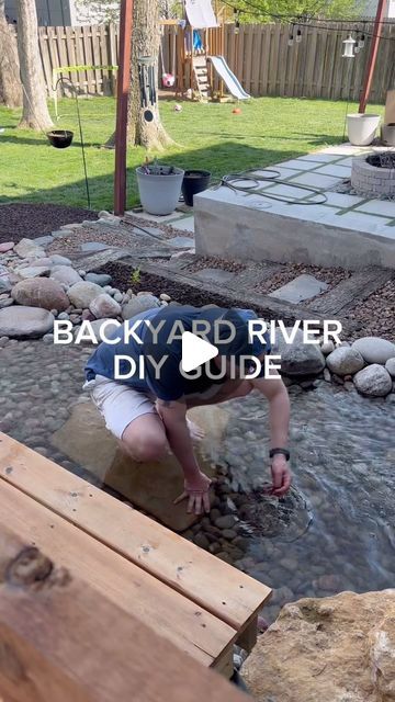 Meg Wilson on Instagram: "DIY River Guide out NOW! You asked, so we created it. Happy Summer - go create your own backyard oasis. 🌿 

Find in my bio or tap: https://lifeonshadylane.com/product/diy-river-guide-how-to-build-your-own-river-and-create-your-own-backyard-oasis/ 

(PS it’s on SALE this weekend only, through Memorial Day!) 

#backyard #diyriver #diypond #backyardmakeover" Backyard River Ideas, Diy Lazy River In Backyard, Backyard River, Backyard Creek, Backyard Diys, Diy Pond, Pretty Garden, Garden Oasis, Instagram Diy