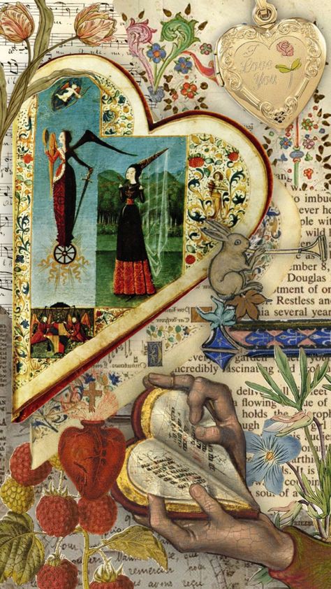 Medieval Moodboard, Medieval Artwork, Aesthetic Shuffles, Medieval Aesthetic, Medieval Paintings, Heart Vintage, Moodboard Aesthetic, Grunge Art, Iphone Homescreen Wallpaper