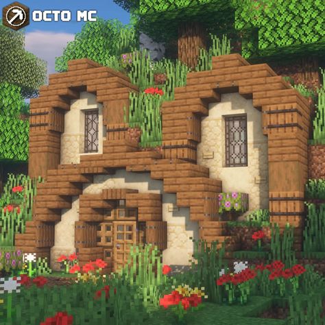 Octo the Minecraft builder on Instagram: “Hobbit base I was watching The Lord of the Rings last weekend,so I decided to build my own hobbit house/base. ⁣ ⁣ What should I make next?…” Minecraft Cave House, Casa Hobbit, Minecraft Interior Design, Minecraft House Plans, Minecraft Farm, Bangunan Minecraft, Minecraft Cottage, Diy Minecraft, Cool Minecraft Creations