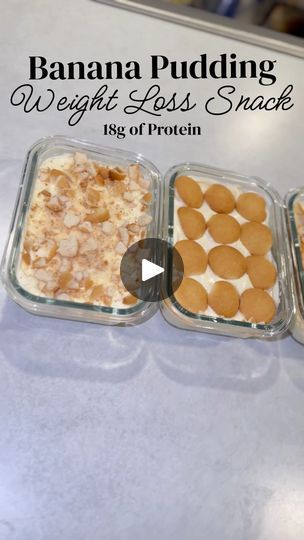 153K views · 7.5K reactions | Banana Pudding Weight Loss Snack 18g of protein 😋Comment “BP” and I will message you the link to my digital Weight Loss CookBook that helped me lose 80 pounds ❤️Glass jars are located in my Amazon store front. Ingredients:-1 package Jell-O Sugar-Free Banana Cream Pudding Mix (1 oz)-2 1/2 cups Fage Total Greek yogurt (or any plain Greek yogurt)-1 cup Cool Whip Zero Sugar Whipped Cream-2 banana, sliced-1/4 cup crushed Nilla Wafers (for topping)-1/2 cup oat milk (or milk of choice) add more milk if needed. You do not have to eat boring foods to lose weight 😋Cookbook is available: Www.bodybymish.com Note: Fage Total Greek yogurt only last 5 to 7 days before it expires. Read the packaging, to check the expiration date. #weightlossjourney #weightlosstransformation Lose 80 Pounds, Healthy Banana Pudding, Low Cal Dessert, Banana Cream Pudding, Sugar Free Pudding, Protein Pudding, Nilla Wafers, Protein Desserts, Jell O