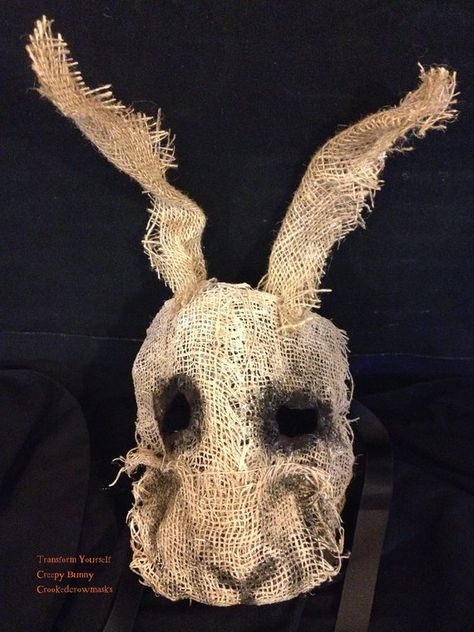 Creepy mask Bunny Rabbit Burlap scary mask. Halloween Costume party or masquerade mask. Nightmare de Bunny Mask Halloween, Creepy Rabbit, Halloween Rabbit, Rabbit Cosplay, Scarecrow Mask, Evil Bunny, Mask Scary, Rabbit Mask, Easter Bunny Costume