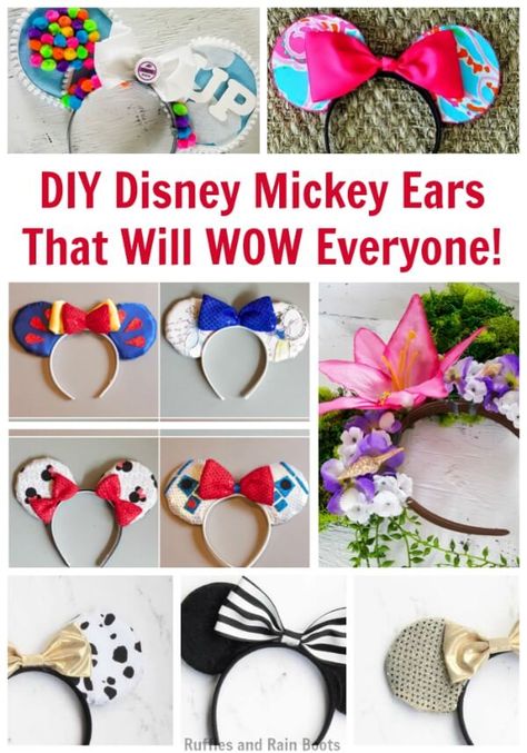 Shadow Box Diy, Diy Disney Ears, Disney Diy Crafts, Diy Mickey Ears, Disney Mouse Ears, Disney Cute, Disney Mickey Ears, Diy Disney, Lego Mecha