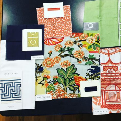 So excited to introduce chartreuse into this living room scheme to compliment the navy and coral. @samuelandsons @schumacher1889… Sarah Kuhlman Interiors, Blue Green And Coral Living Room, Navy Coral Living Room, Green And Coral Living Room, Blue Coral Living Room, Chartreuse And Navy, Playroom/guest Room, Coral Living Rooms, Dining Room Navy