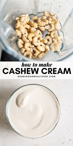 Learn how to make basic vegan cashew cream to use in recipes from soups, to pastas, sauces, desserts and more. How To Make Cashew Cream, Vegan Cashew Cream, Cashew Cream Recipe, Cashew Cream Sauce, Cashew Sauce, Food Vegetarian, Paleo Lifestyle, Vegan Sauces, Cashew Cream