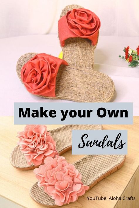 make your own sandals and flip flops at home. #easycrafts #diy #diycrafts #craftideas #sandals #womensandals #flipflop #diysandals #artsandcrafts Sandals Diy, Diy Sandals, Slider Sandals, Handmade Sandals, Women Diy, Diy Shoes, Sandals For Women, Thong Sandals, How To Make Your