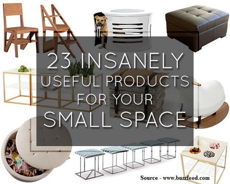 23 Insanely Useful Products For Your Small Space...For more creative tips and ideas FOLLOW https://www.facebook.com/homeandlifetips Down Sizing, Useful Products, Astuces Diy, Studio Living, Design Apartment, Apartment Life, Tiny Spaces, Tiny Apartment, First Apartment