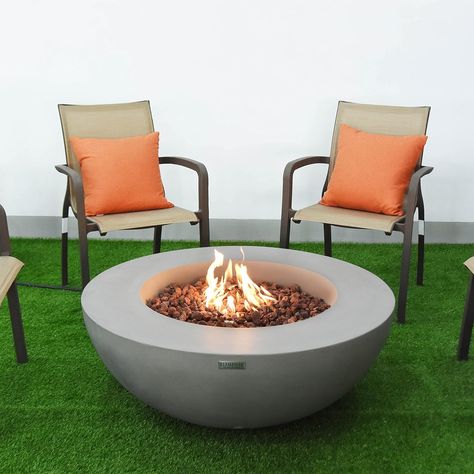 Get ready to get cozy this fall! As the fall weather rolls in, grab a chair, a blanket and a warm beverage and get comfy by the fire. #fall #firepit #fallweather #spookyseason Modern Backyard Design, Fire Pit Garden, Outdoor Fire Table, Outdoor Fire Pit Table, Cast Concrete, Grey Patio, Gas Fire Table, Garden Coffee Table, Coffee Table Grey